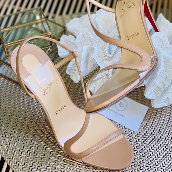 Louboutin Rosalie PVC-Trimmed Leather Sandals 100mm - Picture 4 of 11